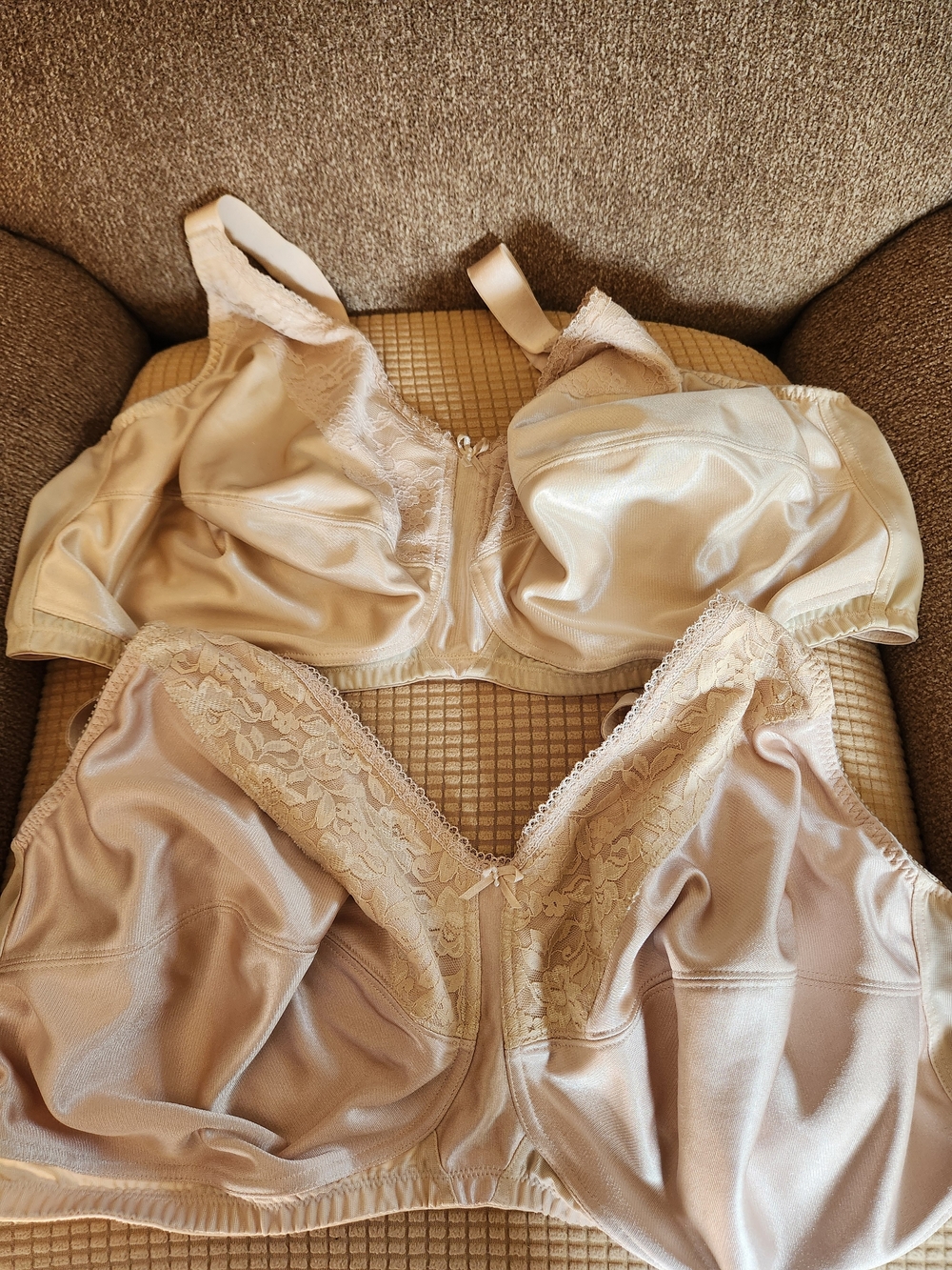 Amoena 52D BRA 2pc LOT NANCY SB Nude Bras